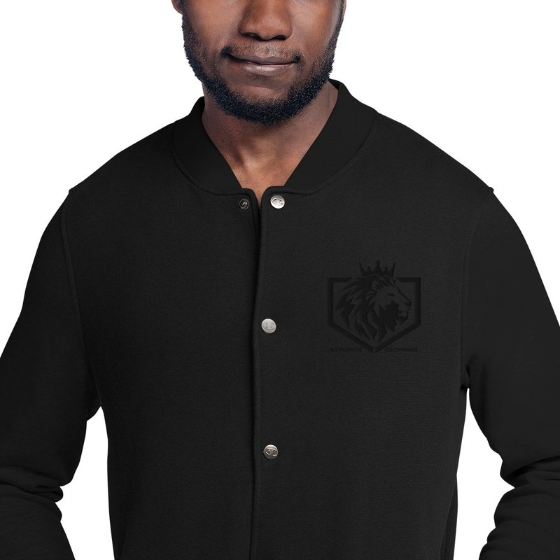 ASTONIX BLACK CHAMPION BOMBER JACKET - Men Hoodie and Sweatshirts - British D'sire