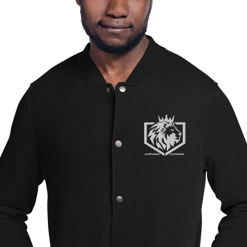 ASTONIX BLACK CHAMPION BOMBER JACKET - Men Hoodie and Sweatshirts - British D'sire