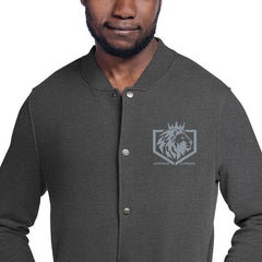 ASTONIX CHARCOAL HEATHER CHAMPION BOMBER JACKET - Men Hoodie and Sweatshirts - British D'sire