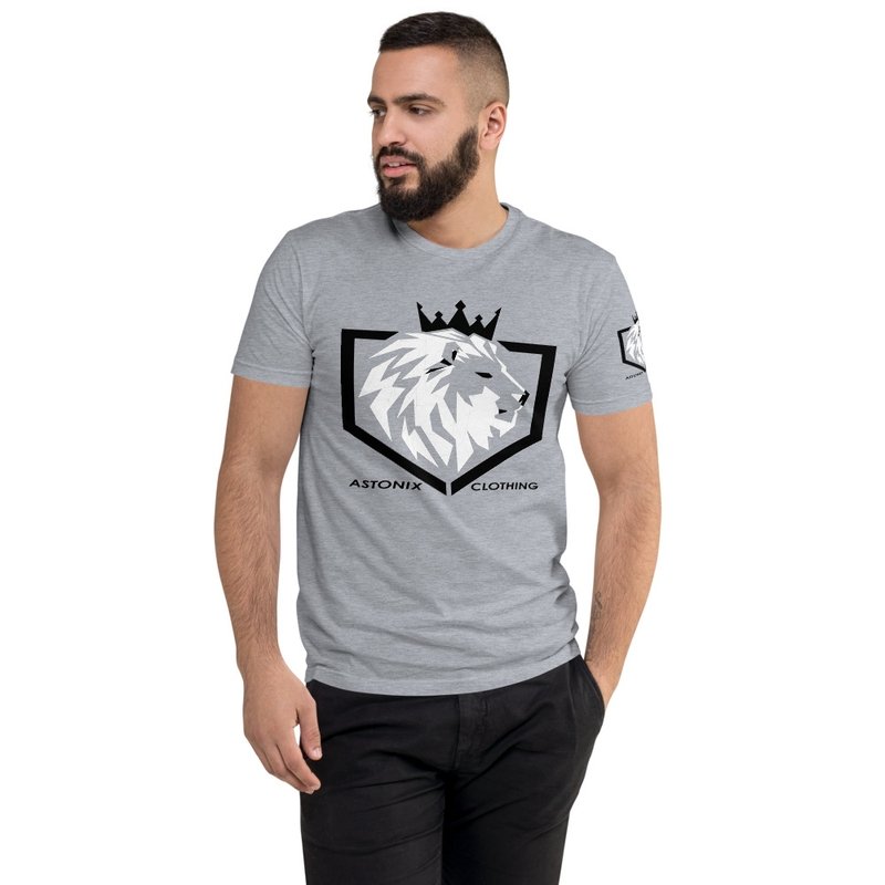 Astonix CROWNED LION" MEN'S T-SHIRT - SNUG FITTED STYLE - Mens T-Shirts & Shirts - British D'sire