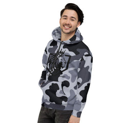 Astonix White Camouflage Unisex Hoodie - Men's Hoodies & Sweatshirts - British D'sire