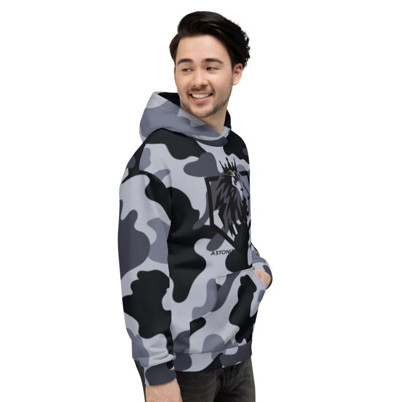 Astonix White Camouflage Unisex Hoodie - Men's Hoodies & Sweatshirts - British D'sire