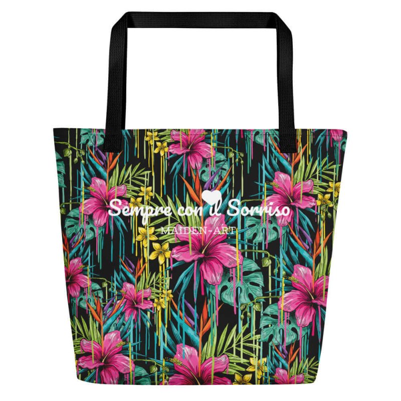 Beach Bag - Flowers - beach bag - British D'sire