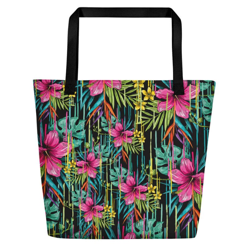 Beach Bag - Flowers - beach bag - British D'sire