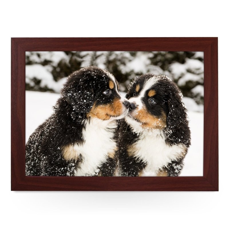 Bernese Mountain Puppies in the Snow Lap Tray - Kitchen Tools & Gadgets - British D'sire