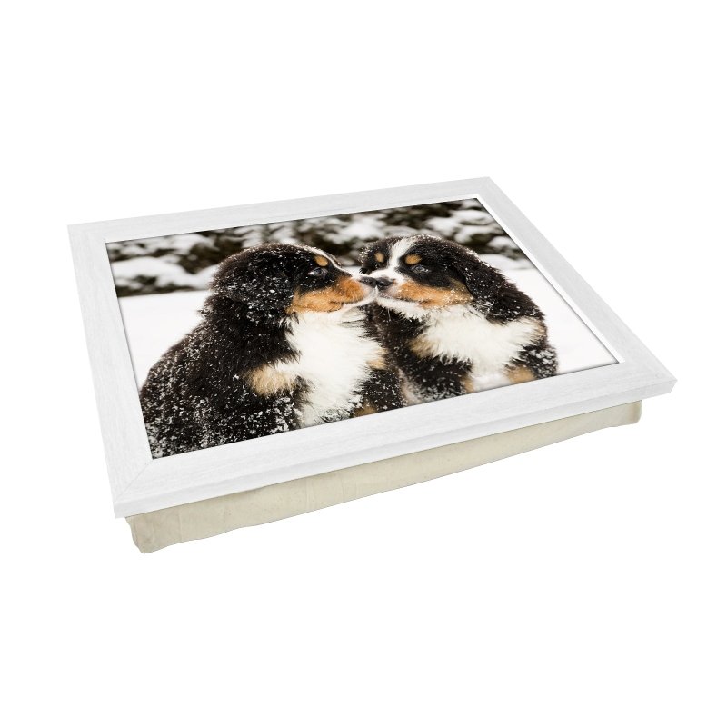 Bernese Mountain Puppies in the Snow Lap Tray - Kitchen Tools & Gadgets - British D'sire