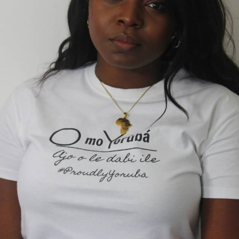 Black / White ‘Omo Yorùbá’ T-Shirt (Unisex) - T-shirts or Clothing - British D'sire