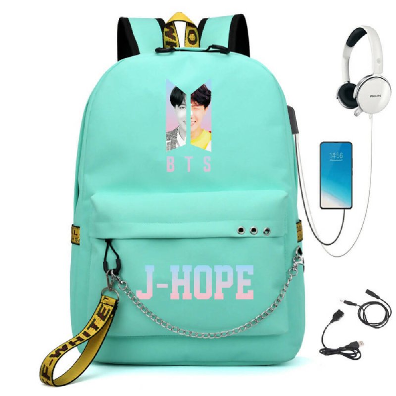 BTS BTS school bag USB charging backpack outdoor sports personalized student school bag-16 - BTS BTS school bag USB charging backpack outdoor sports personalized student school bag-16 - British D'sire