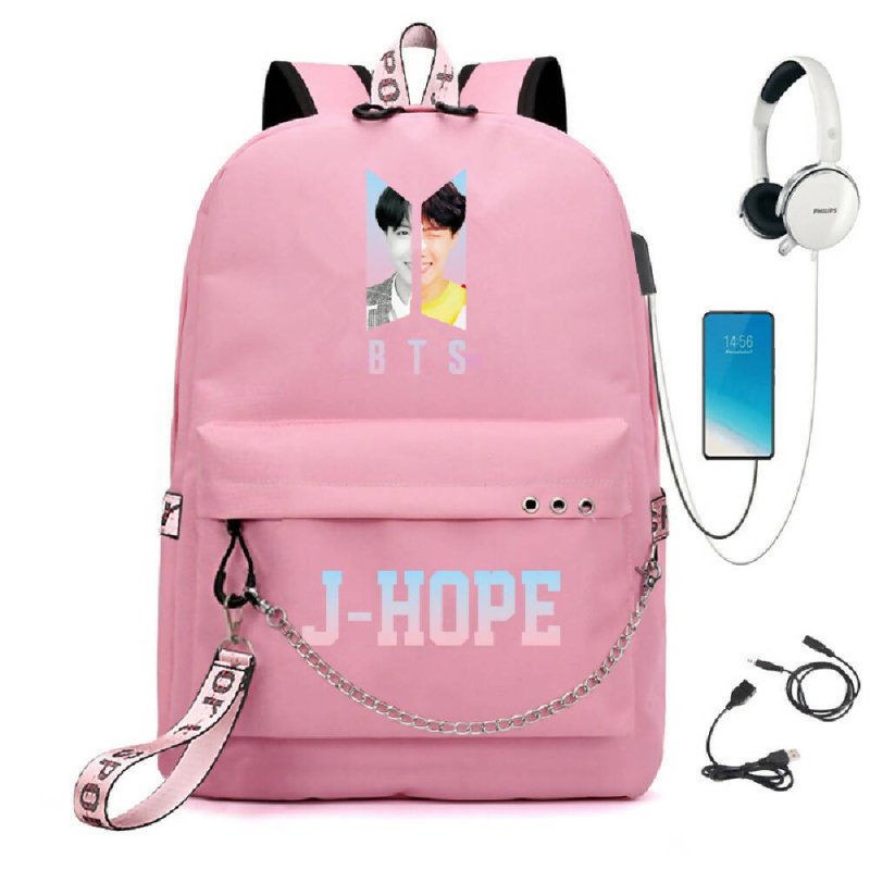 BTS BTS school bag USB charging backpack outdoor sports personalized student school bag-17 - BTS BTS school bag USB charging backpack outdoor sports personalized student school bag-17 - British D'sire