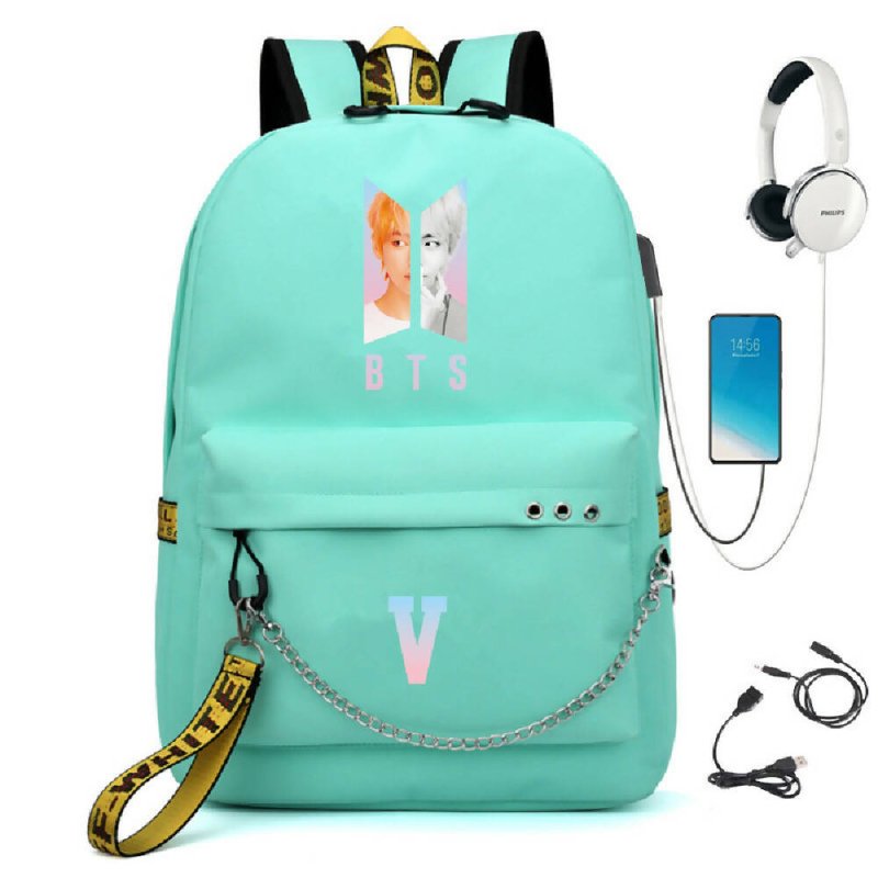 BTS BTS school bag USB charging backpack outdoor sports personalized student school bag-18 - BTS BTS school bag USB charging backpack outdoor sports personalized student school bag-18 - British D'sire