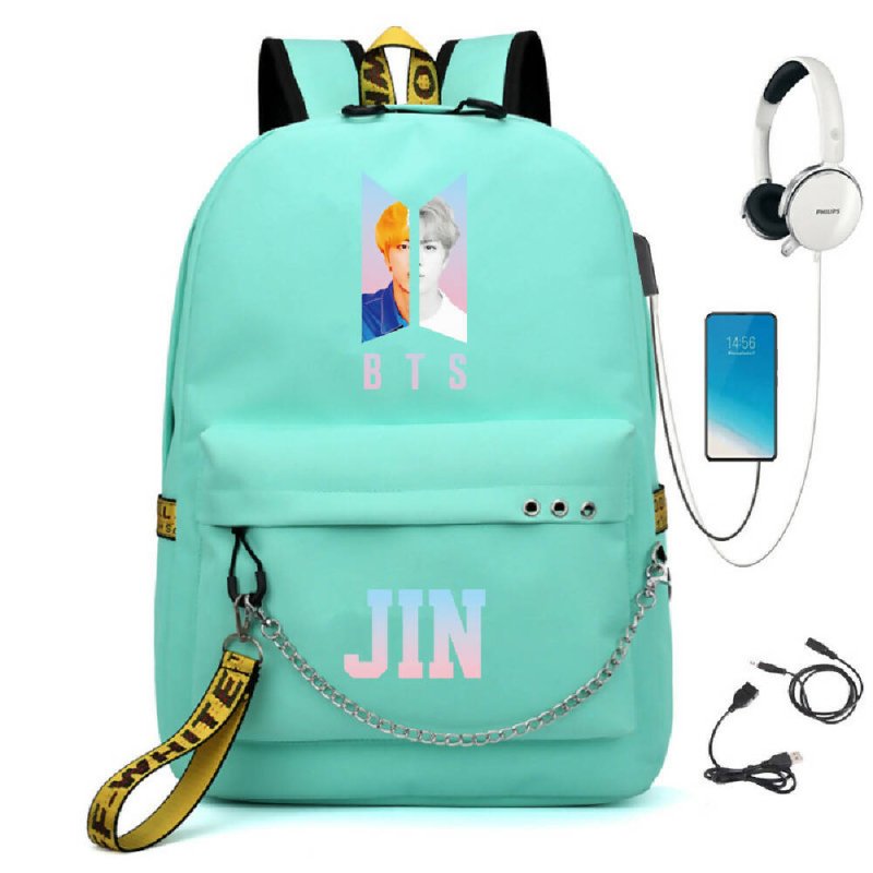 BTS School Bag With USB charging | Backpack for Outdoor Sports | Personalized Student School Bag - Bags & Accessories - British D'sire