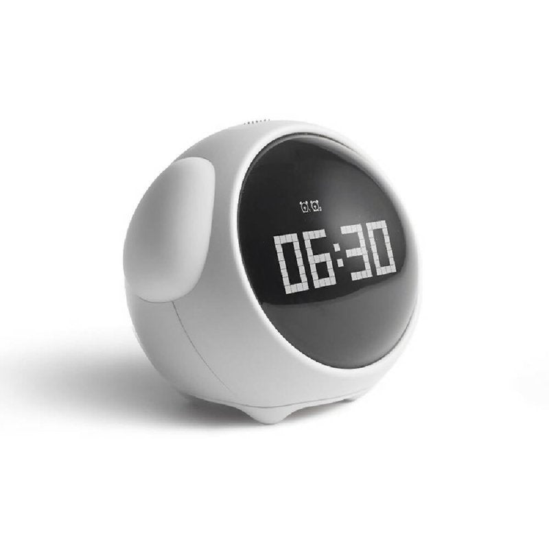 Cartoon Smart Alarm Clock For Children Bedroom Bedside LED Lamp Charging Electronic Digital Clock, Colour: White (Expression Version) - Smart Alarm Clock - British D'sire