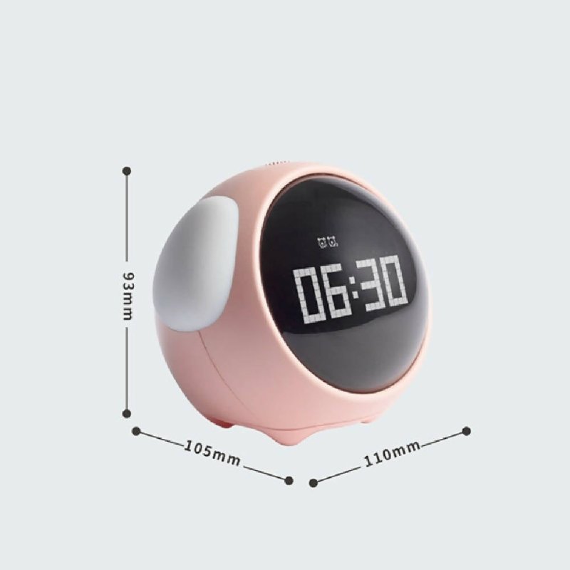 Cartoon Smart Alarm Clock For Children Bedroom Bedside LED Lamp Charging Electronic Digital Clock, Colour: White (Expression Version) - Smart Alarm Clock - British D'sire