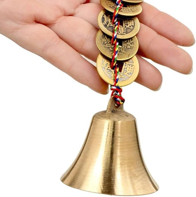 Chinese Feng Shui Bell for Wealth and Safe, Feng Shui Element,Pendant Coins for Peace and Success Good Luck Car Door Hanging Pendant Chime - British D'sire