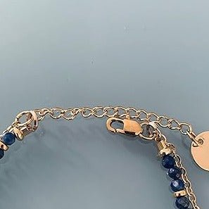 Clover Double Lapis Lazuli Bracelet | Women's Gourmet Bracelet | Magical Natural Stones and 24K Gold-Plated Heishi Pearls | Golden Bracelet | Gift Jewelry | Gold Women's Jewelry | Women's gift idea | Gift Jewelry - Bracelet - British D'sire
