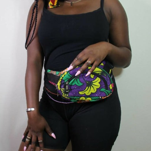 Colourful Ankara Print Bum Bag / Waist Bag - Bags - British D'sire