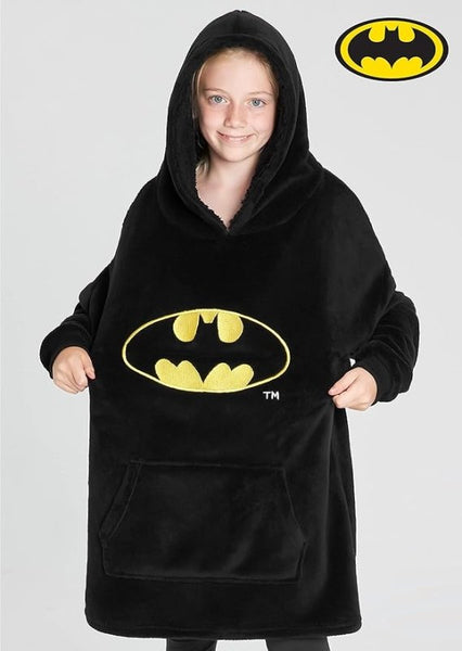 DC Comics Batman Oversized Hoodie Blanket Kids and Teens Fleece