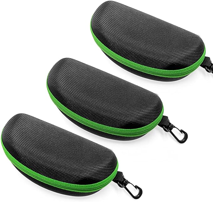 EKdirect 3pcs Sunglasses Case Hard Protective Eyewear Eyeglasses Glasses Box with Zip Hook - British D'sire