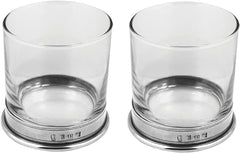 English Pewter Company Whisky Glass Tumbler Set with Pewter Base [VG006] - British D'sire