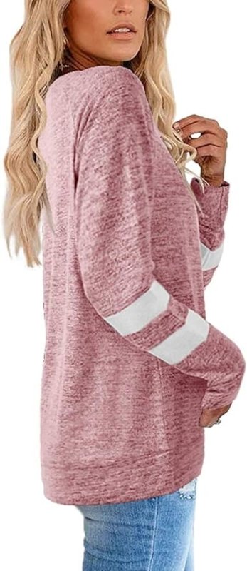 Famulily Striped Jumpers for Women UK Baggy Long Sleeve Pullover