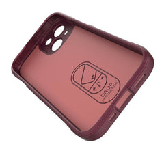 For iPhone 15 Magic Shield TPU + Flannel Phone Case(Wine Red) - iPhone 15 case - British D'sire