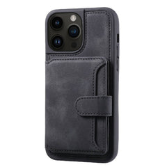 For iPhone 15 Pro Skin Feel Dream RFID Anti-theft PU Card Bag Phone Case(Black) - iPhone 15 Pro Skin Feel Dream RFID Anti-theft PU Card Bag Phone Case - British D'sire