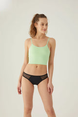 Form & Grace Mid Rise Full Brief With Mesh Contrast Details - Bra & Panties - British D'sire