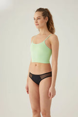 Form & Grace Mid Rise Full Brief With Mesh Contrast Details - Bra & Panties - British D'sire