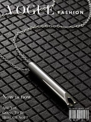 GAUEIOUR Mindful Breathing Necklace,Portable Meditation Stainless Steel Pendant Necklace, Fashion Meditation Breath Relief Necklace, Breath Practice Pendant, Jewelry Gifts (Silver) - British D'sire