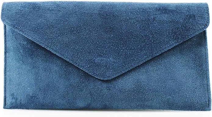 Genuine Italian Suede Leather Envelope Clutch Bags Party Wedding Purse Handbag Cross Body Bag CW01 - British D'sire