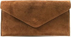 Genuine Italian Suede Leather Envelope Clutch Bags Party Wedding Purse Handbag Cross Body Bag CW01 - British D'sire