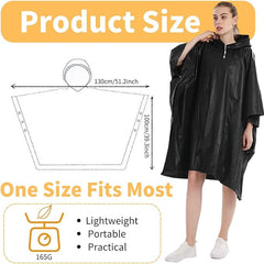 Gerhannery Poncho Waterproof Adult, 2PCS Reusable Rain Poncho Women Raincoat EVA Emergency Poncho with Hood, Portable Festival Raincoat Plastic Rain Poncho for Concert Festival Outdoor - British D'sire