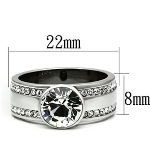 Jewellery Kingdom 2CT Ladies Band Bezel Cubic Zirconia Ring (Silver) - Jewelry Rings - British D'sire