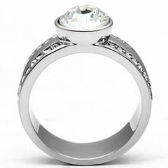 Jewellery Kingdom 2CT Ladies Band Bezel Cubic Zirconia Ring (Silver) - Jewelry Rings - British D'sire