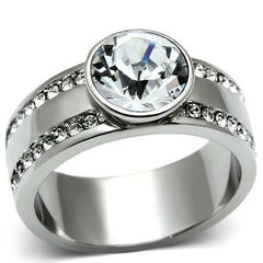 Jewellery Kingdom 2CT Ladies Band Bezel Cubic Zirconia Ring (Silver) - Jewelry Rings - British D'sire