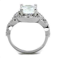 Jewellery Kingdom 8ct Ladies Oval Cz Dress Rhodium Cocktail Handmade Ring (Silver) - Jewelry Rings - British D'sire