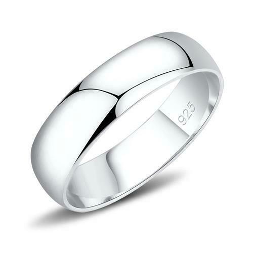 Jewellery Kingdom 925 D Shape Ladies Mens Sterling Silver Band Wedding Ring - Jewelry Rings - British D'sire