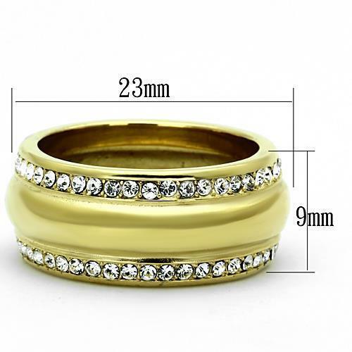 Jewellery Kingdom 9mm Wedding Band Cz Steel Ladies 18kt Solid Full Eternity Ring Gold (Yellow) - Jewelry Rings - British D'sire