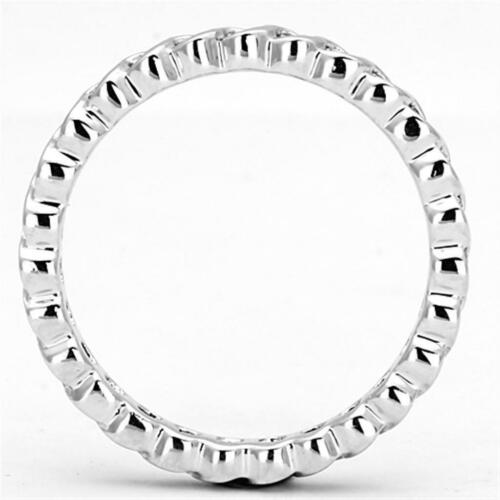 Jewellery Kingdom Band Cubic Zirconia Stacking Wedding Full Eternity Ring (Silver) - Jewelry Rings - British D'sire