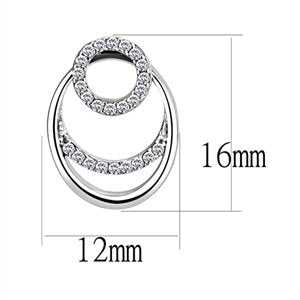 Jewellery Kingdom Circles Hoops Simulated Diamond Women's Pave Studs Earrings - Earrings - British D'sire