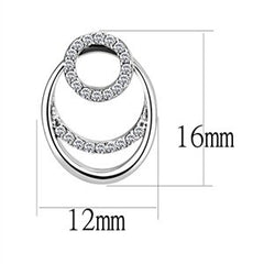 Jewellery Kingdom Circles Hoops Simulated Diamond Women's Pave Studs Earrings - Earrings - British D'sire