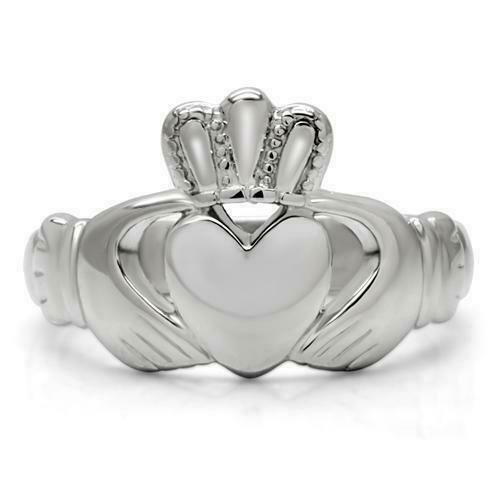 Jewellery Kingdom Claddagh Celtic Irish Ladies Ring (Silver) - Jewelry Rings - British D'sire