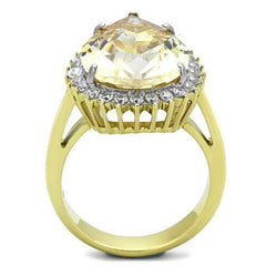 Jewellery Kingdom Cocktail Cubic Zirconia Ladies Pear Champagne Ring (Gold) - Rings - British D'sire