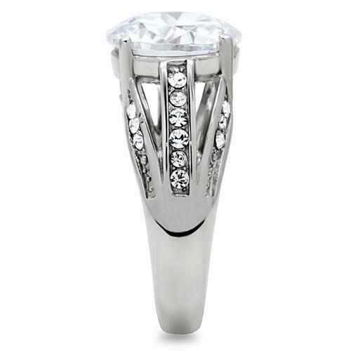 Jewellery Kingdom Cocktail Cubic Zirconia Solitaire Accents 8 Carat Ring (Silver) - Jewelry Rings - British D'sire