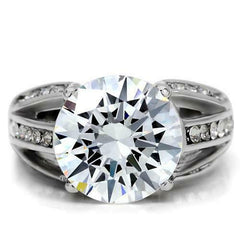 Jewellery Kingdom Cocktail Cubic Zirconia Solitaire Accents 8 Carat Ring (Silver) - Jewelry Rings - British D'sire