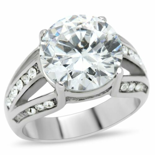 Jewellery Kingdom Cocktail Cubic Zirconia Solitaire Accents 8 Carat Ring (Silver) - Jewelry Rings - British D'sire