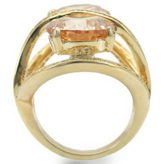 Jewellery Kingdom Cocktail Statement 8 CT Unique Ladies Champagne Gold Ring (Brown) - Jewelry Rings - British D'sire