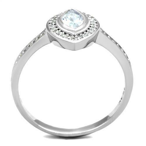 Jewellery Kingdom Cubic Zirconia 1CT Elegant Sterling Silver 925 Marquise Silver Ladies Engagement Ring - Jewelry Rings - British D'sire