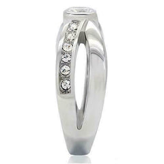 Jewellery Kingdom Cubic Zirconia Dress Pretty Ladies Crossover Ring (Silver) - Rings - British D'sire