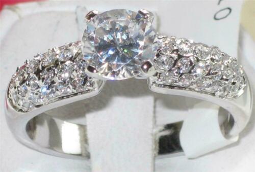 Jewellery Kingdom Cubic Zirconia Pave 1.5CT Sparkling Realistic Ladies Engagement Ring - Jewelry Rings - British D'sire